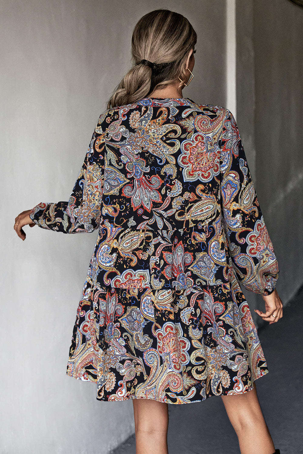 Marissa Paisley Printed Mini Dress