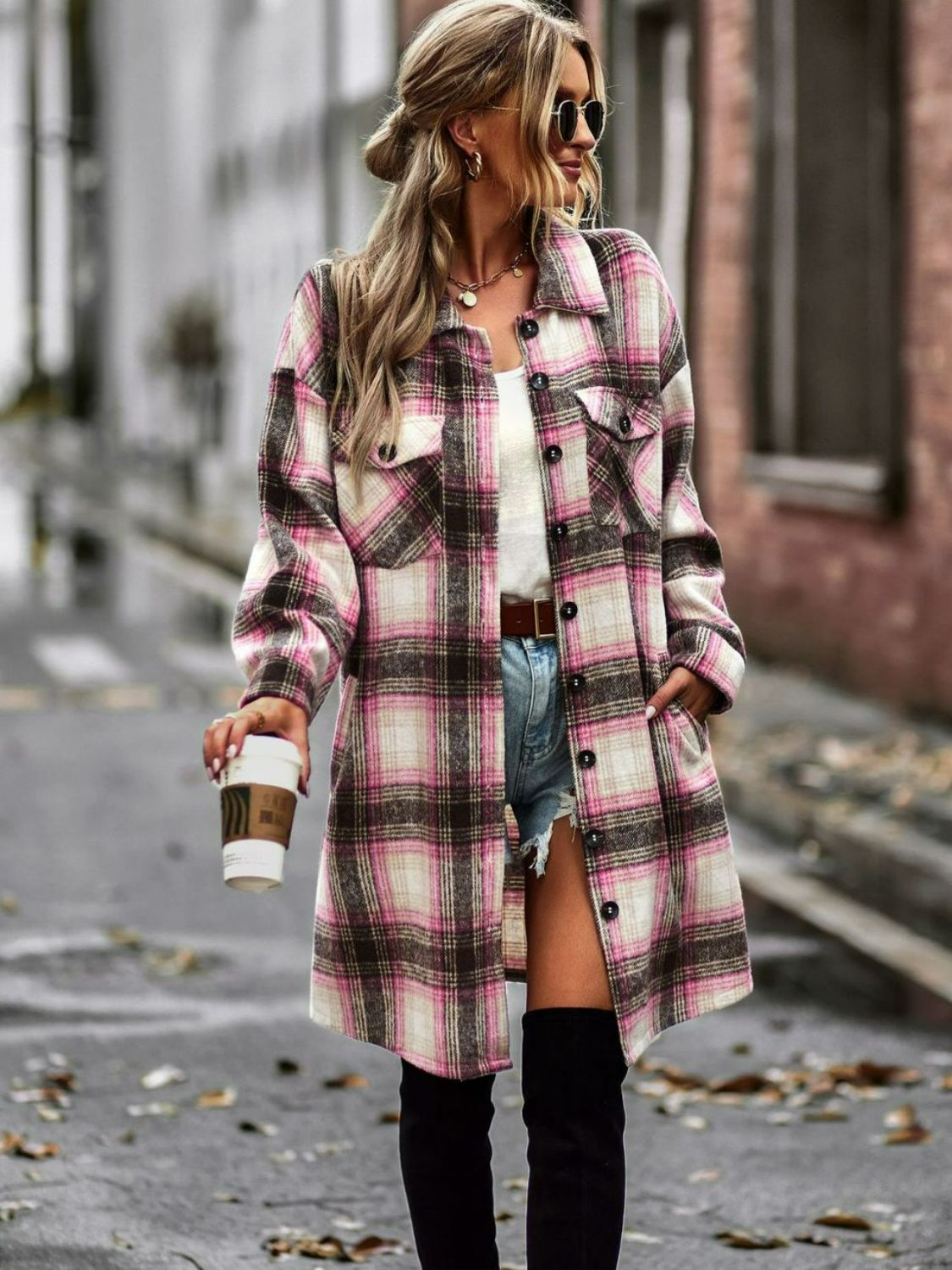 Denver Plaid Longline Shacket