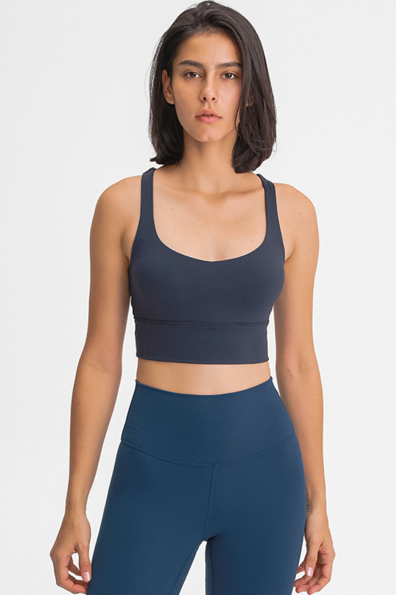 Zula Double-Strap Cross-Back Sports Bra