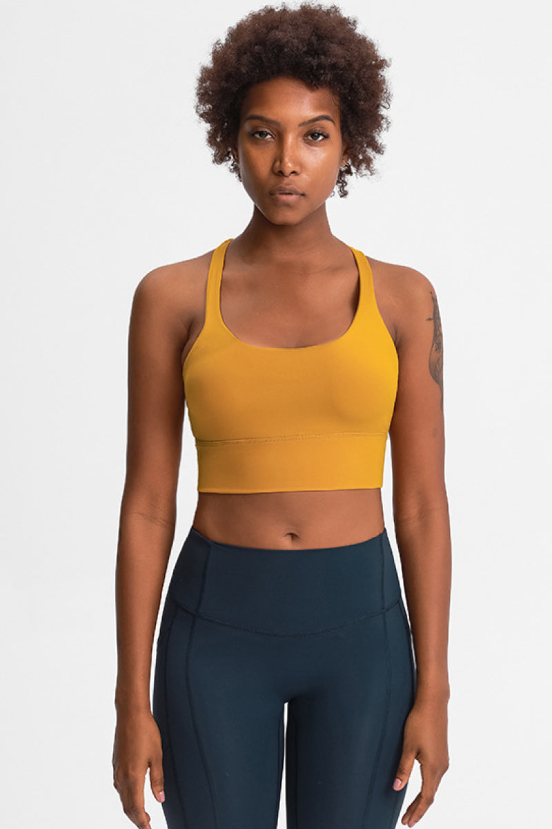 Zula Double-Strap Cross-Back Sports Bra