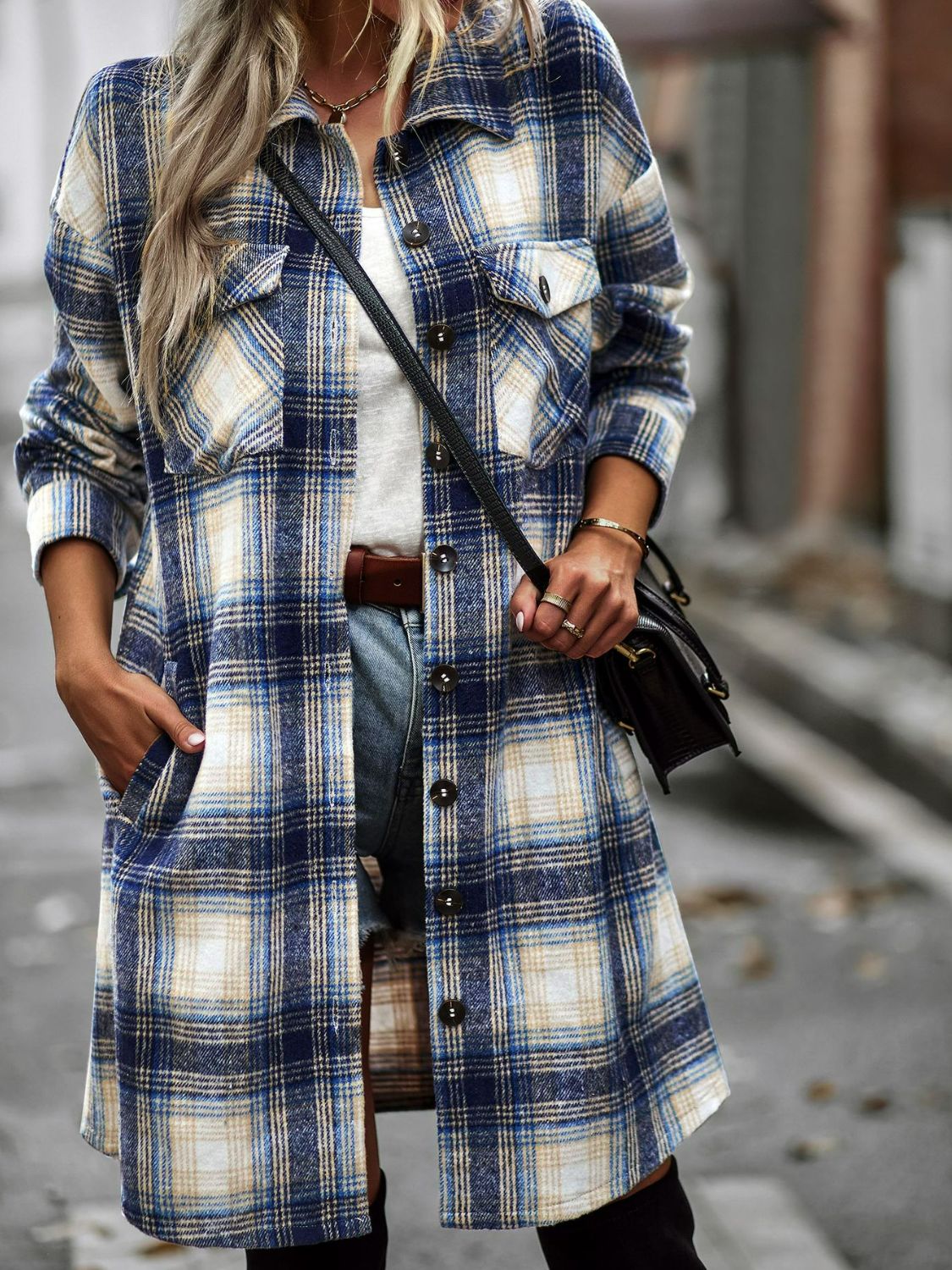 Denver Plaid Longline Shacket