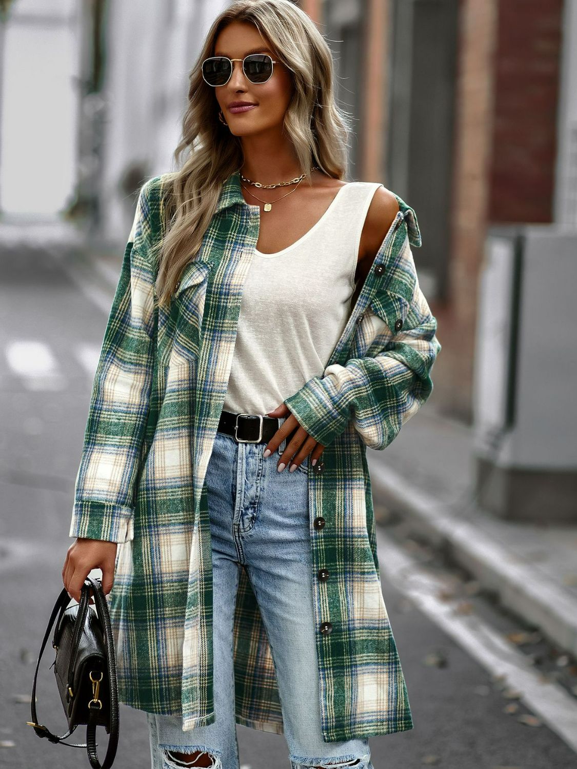 Denver Plaid Longline Shacket