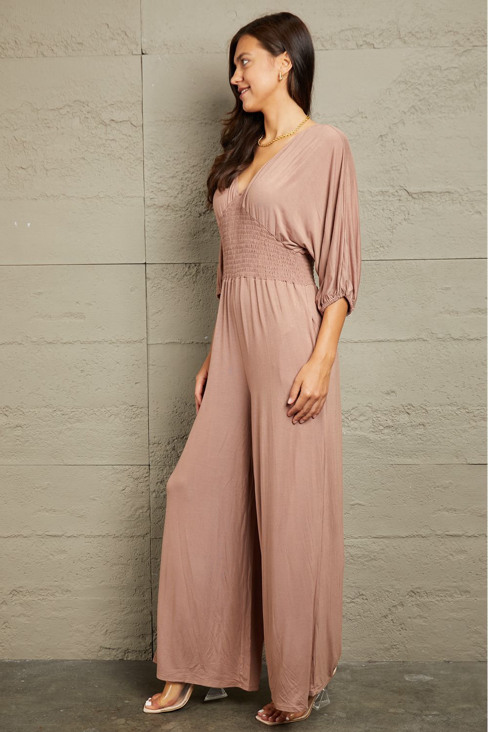 Pasadena Smocking Waist Jumpsuit