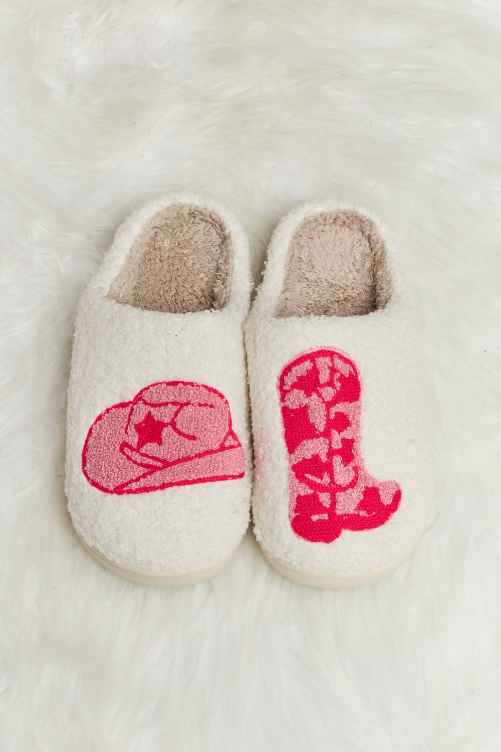 Cozy Printed Plush Slippers