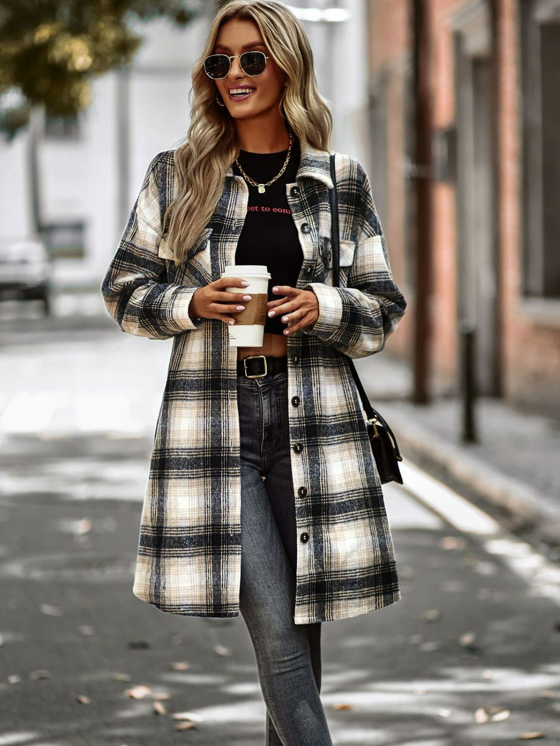 Denver Plaid Longline Shacket