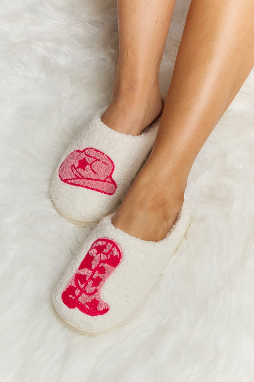 Cozy Printed Plush Slippers