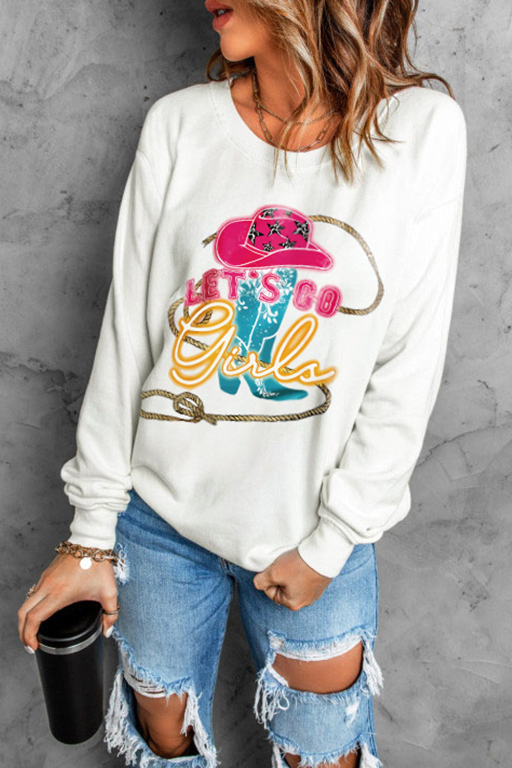 LET'S GO GIRLS Graphic Sweatshirt