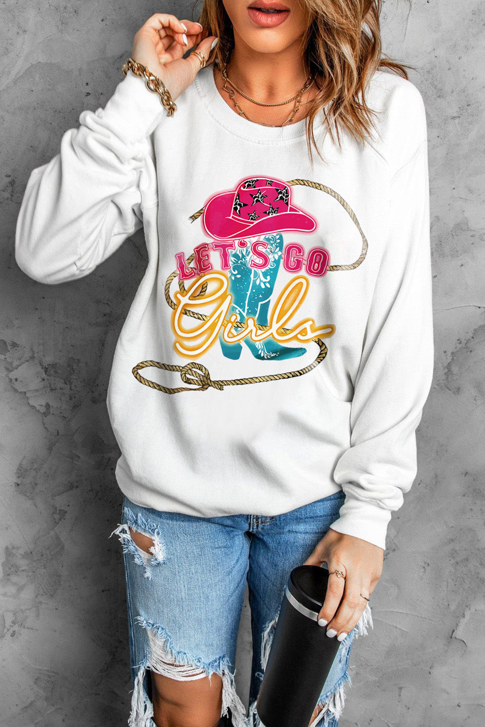 LET'S GO GIRLS Graphic Sweatshirt