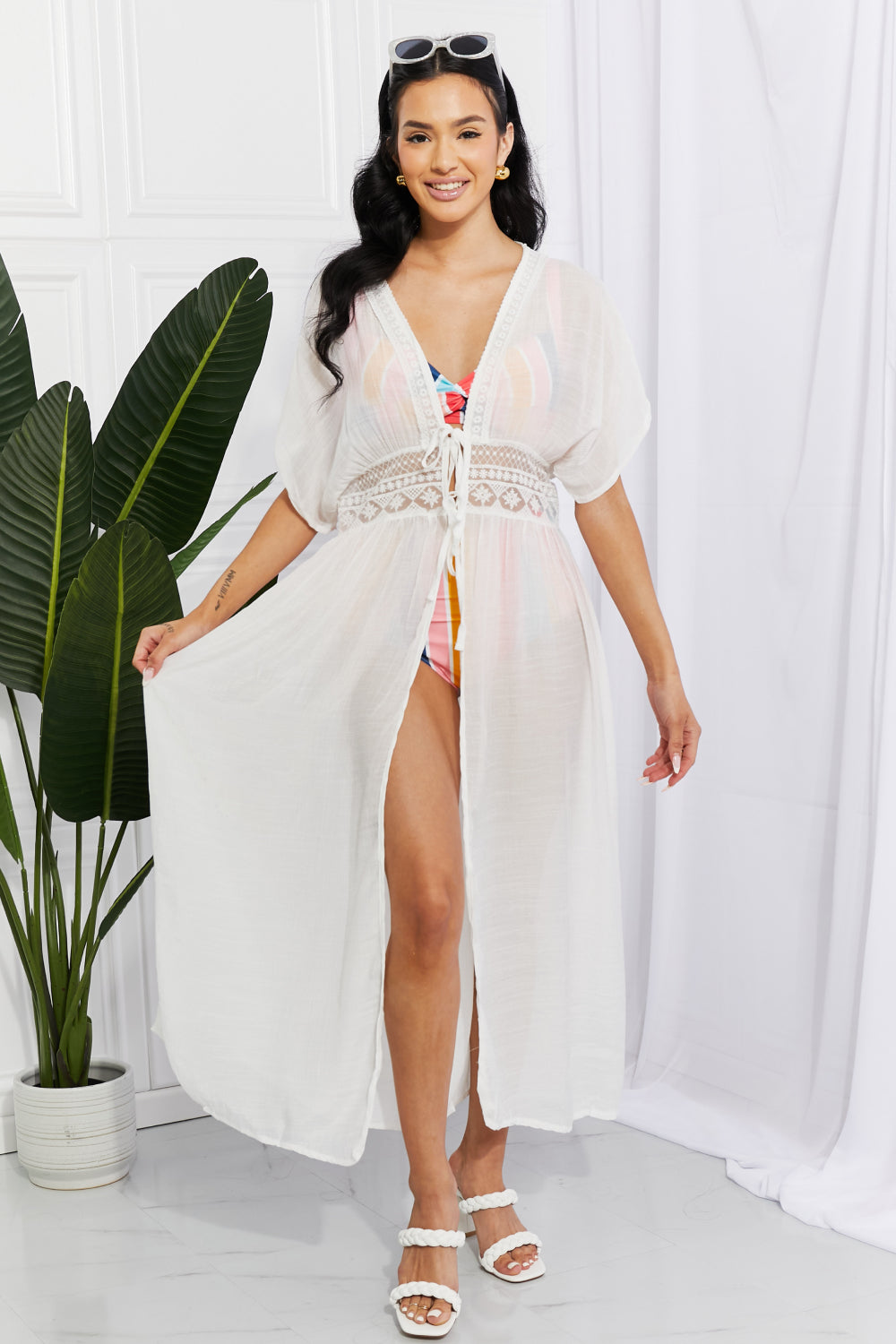 Sun Goddess Tied Maxi Cover-Up