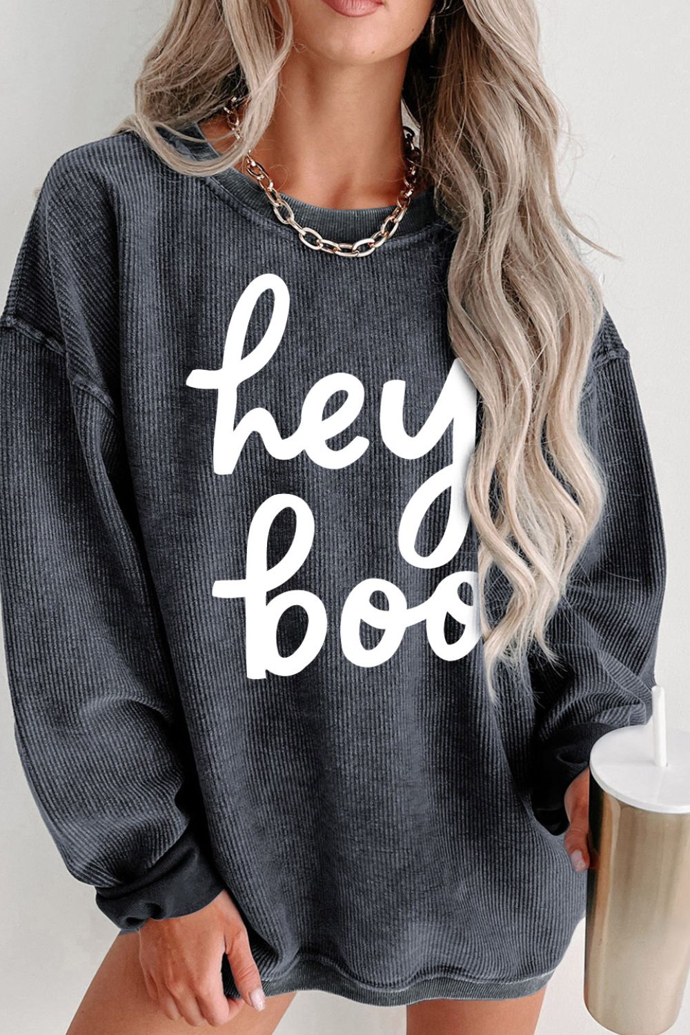 Hey Boo Graphic Sweatshirt