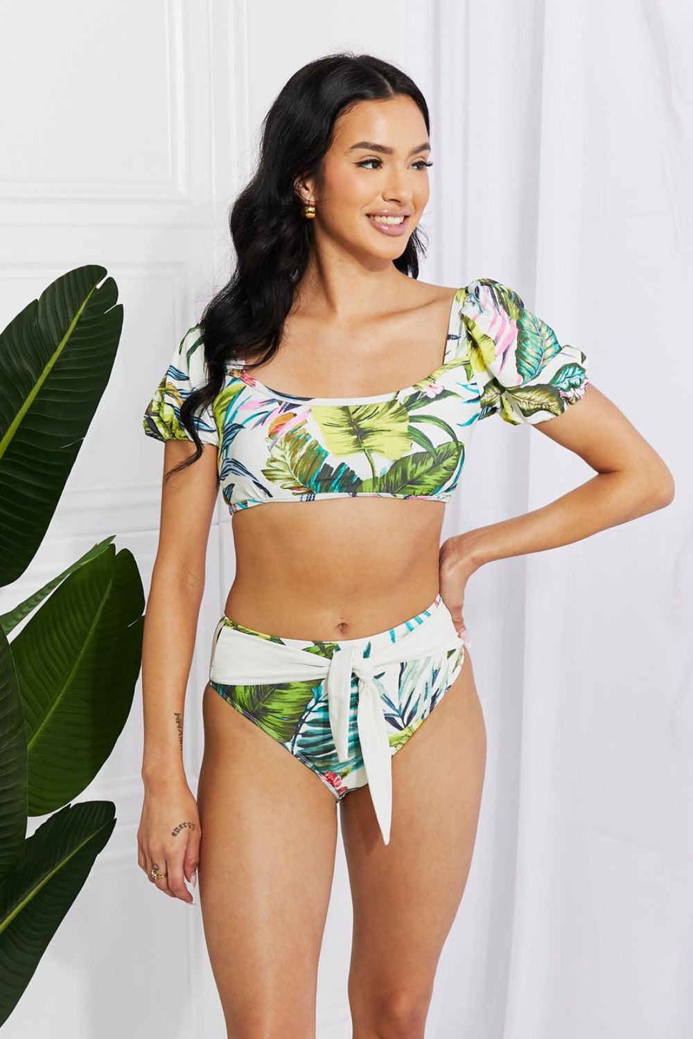 Vacay Ready Puff Sleeve Bikini