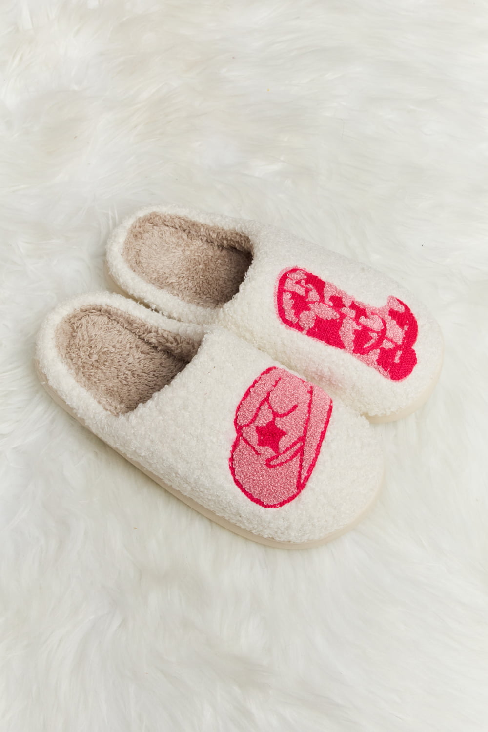 Cozy Printed Plush Slippers