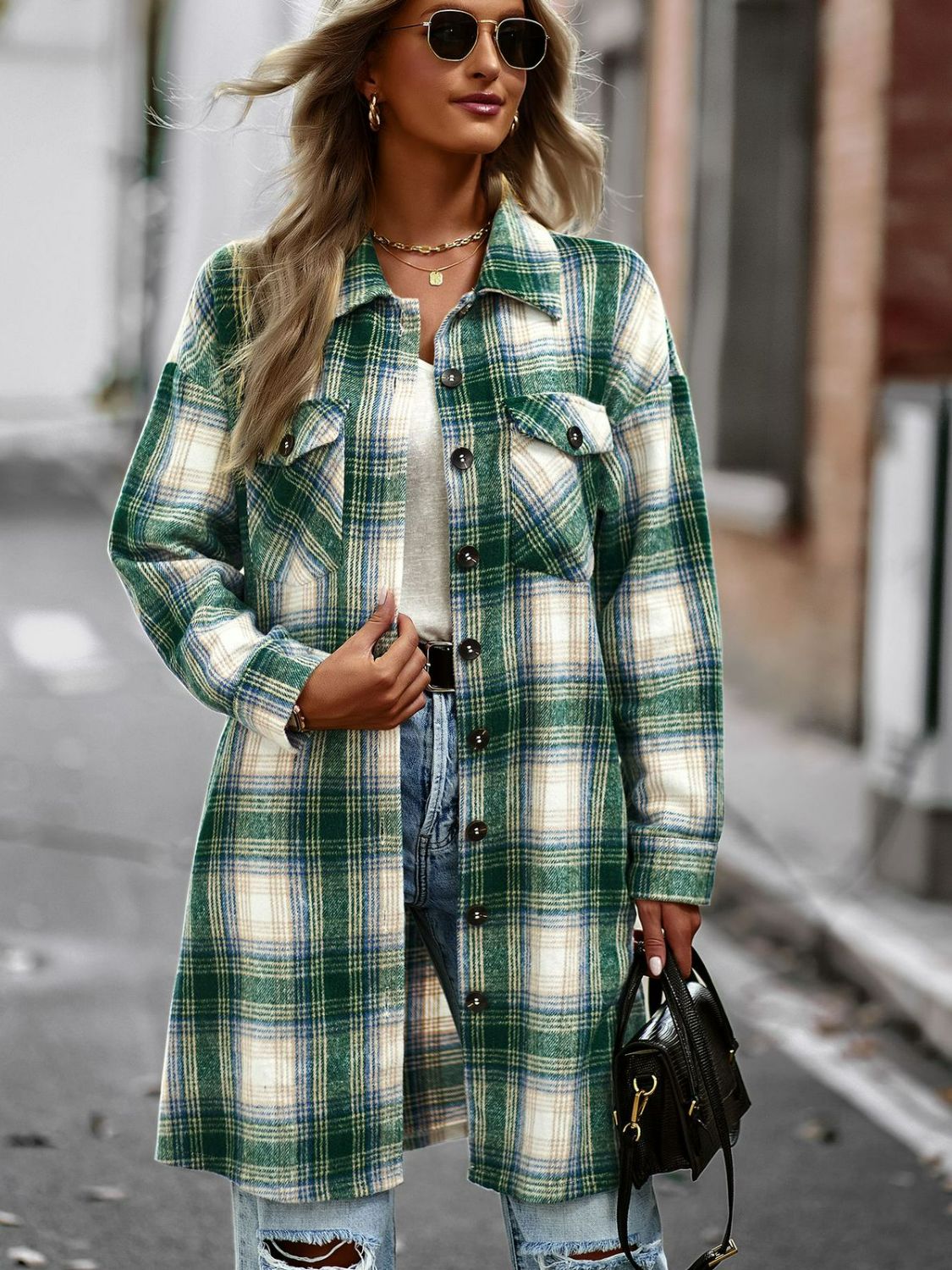 Denver Plaid Longline Shacket