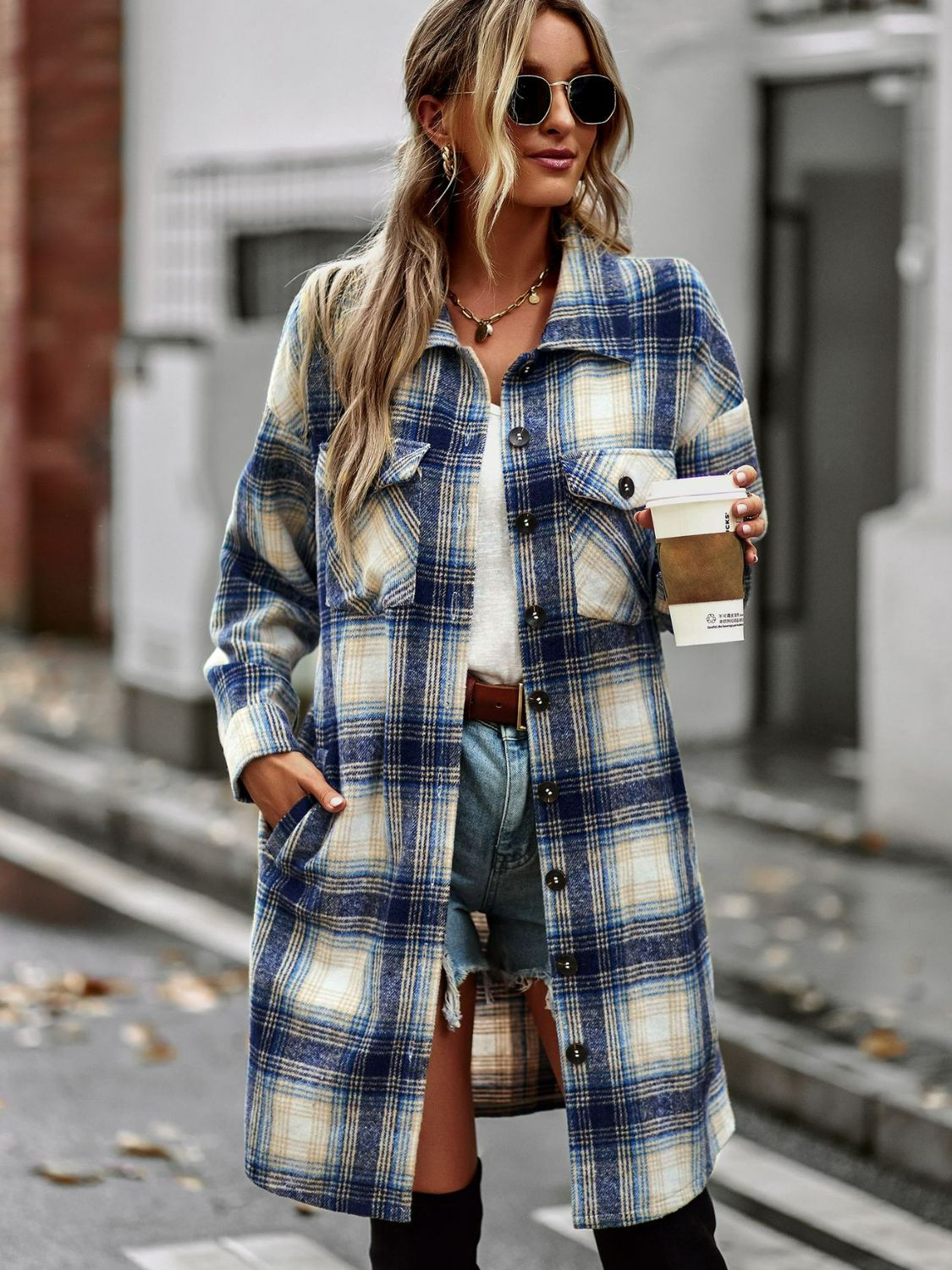 Denver Plaid Longline Shacket