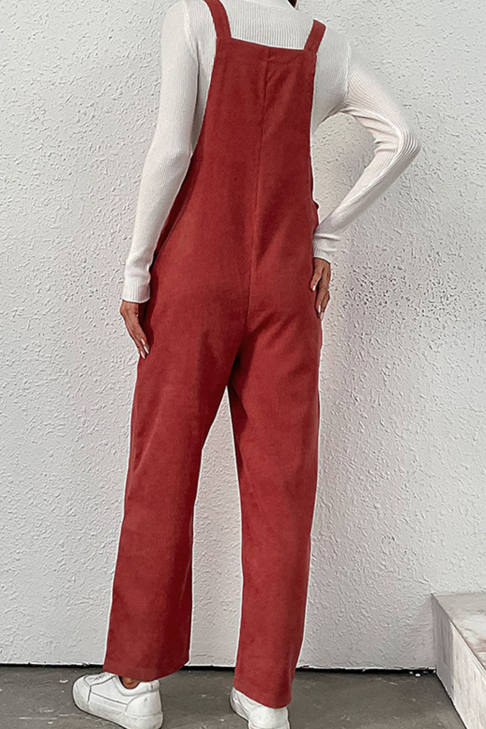 Mae Buttoned Corduroy Overalls